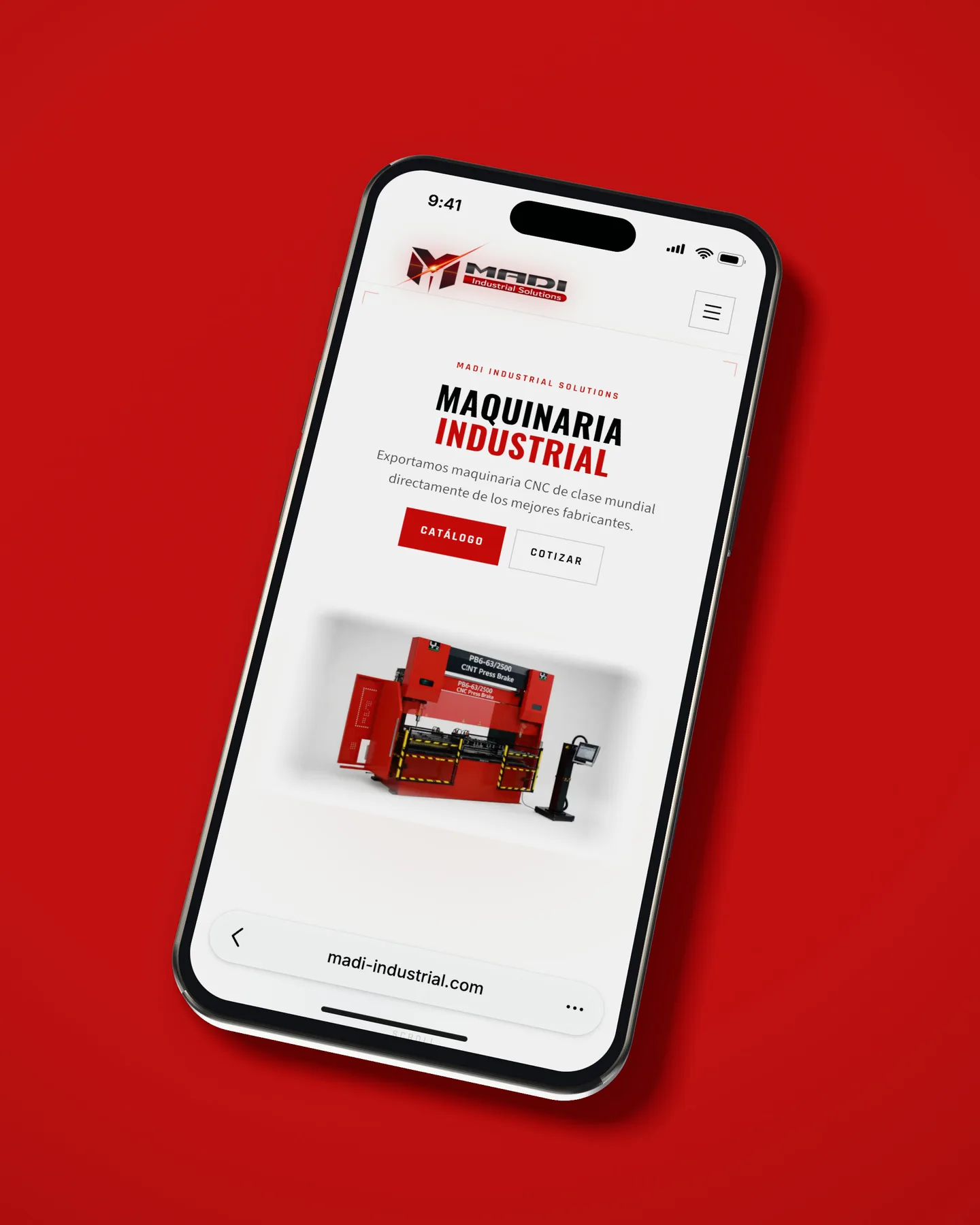 MADI Industrial — madi-industrial.com, web hecha por Bluenze