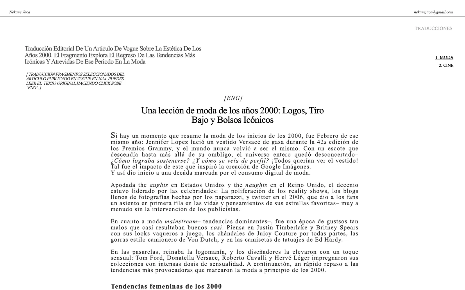 Captura de nekanejaca.vercel.app: Una tipografía por trabajo